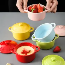 陶製湯鍋【蓋付き・二重耳・蒸し器・一人用】