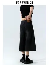 Forever 21 アメリカン ブラック グレー クロップド ジーンズ