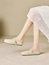 編み込みデザインのオープントゥサンダル【女性用・夏季・快適な履き心地】