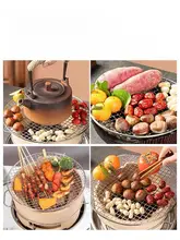 304ステンレス製 バーベキューグリルネット【円形・厚手・アウトドア用・炭焼き対応】