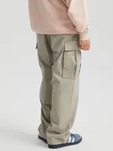 ストレートカットのワークパンツ【男女兼用・カジュアル・ゆったり】（セットアップ対応）