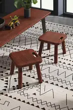 無垢材 取っ手付きスツール 家庭用 リビング 玄関 用靴椅子 幼児教育用椅子