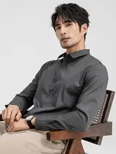 春夏用 メンズビジネスシャツ【シンプルデザイン・抗皺・長袖】