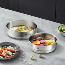 食品用ステンレス製スチームバスケット【シルバー・多用途蒸し器】