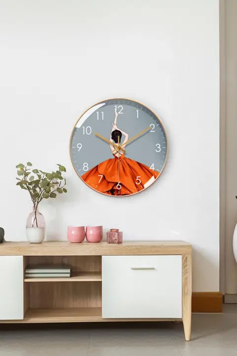 おしゃれな静音壁時計【自動設定・ヨガスタジオやリビング用・モダンデザイン】