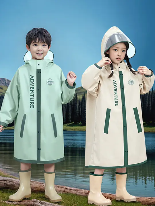 レインコート キッズ ボーイズ ガールズ 小学生 全身防水 大雨対応 撥水「JOJO'S L. PD.Rampant.」
