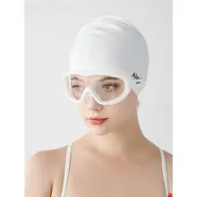 男女兼用 防曇 近視対応スイミングゴーグル【大フレーム・耳栓付き・高透明度・防水】