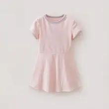 レトロスポーツスタイル 女の子用 極上の柔らかさロ ribbed ワンピース【夏用】（セットアップ対応）