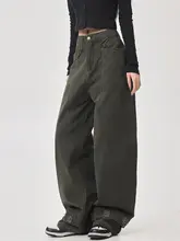 デザインが引き立つハイウエストデニムパンツ【ストレート・クラッシュ加工・カジュアル・小柄向け】