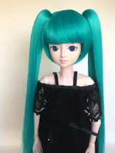 BJD用 カラフル 双馬尾ウィッグ【虎クリップ付・取り外し可能】