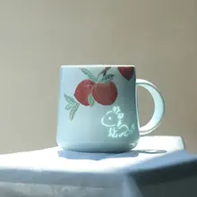 手描き陶器製の干支ドラゴンカップ【高級ギフトボックス付き・茶杯・マグカップ】