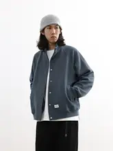 秋冬用 厚手立襟カーディガン【ヴィンテージスタイル・コットン・フード付き】