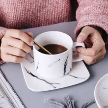 陶磁製の高級コーヒーカップ&ソーサー【創造的なデザイン・カフェスタイル・ティーセット対応】（セットアップ対応）