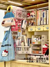 学生用デスク【三連デザイン・穴あけ不要・収納ラック付き】（セットアップ対応）