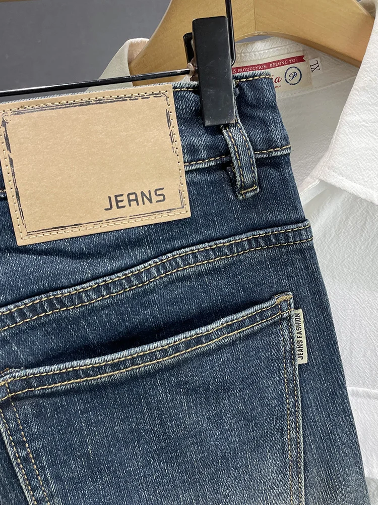 グラデーションデザインのデニムパンツ：160cm・170cm・180cmメンズ向けの秋用フィットスタイル