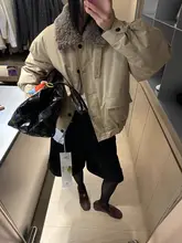 羊毛襟付き白鹅绒コート【冬用・おしゃれなパーカータイプ】