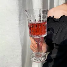 ハイボールグラス シャンパングラス ワイングラス ジュースグラス 透明ガラス ヴィンテージ 高いデザイン性