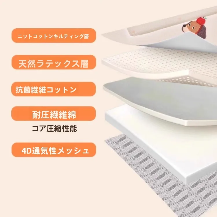 乳ゴム製子供用ベッドマット：背中を優しく支える設計と抗菌防ダニ機能の実態