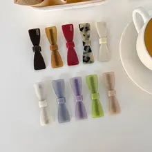アセテート製リボンバナナクリップ【サイド用・シンプルデザイン・韓国風】
