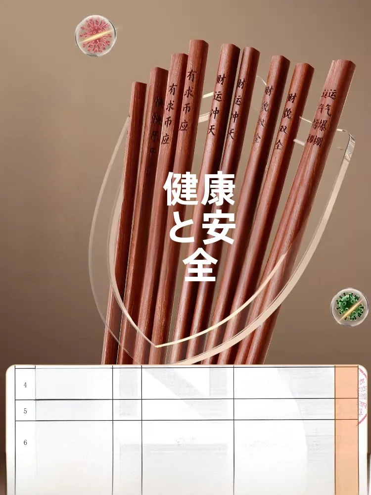 抗菌防カビの無塗装花梨木製箸：家庭向けの実用性と耐久性を検証