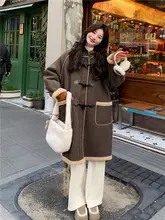 極上の柔らかさ！フード付き ダッフルコート【冬用・レディース・中長丈・プレミアムデザイン】（セットアップ対応）