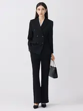 ダブルブレストスーツ【女性用・ビジネス・通勤・面接向け】（セットアップ対応）