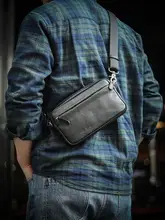 本革製 メンズミニショルダーバッグ【軽量・スマホ収納・天然皮革】