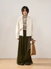 ジャケット レディース ユニセックス アシンメトリー ボタン ショート丈 秋冬 「sameuoo」