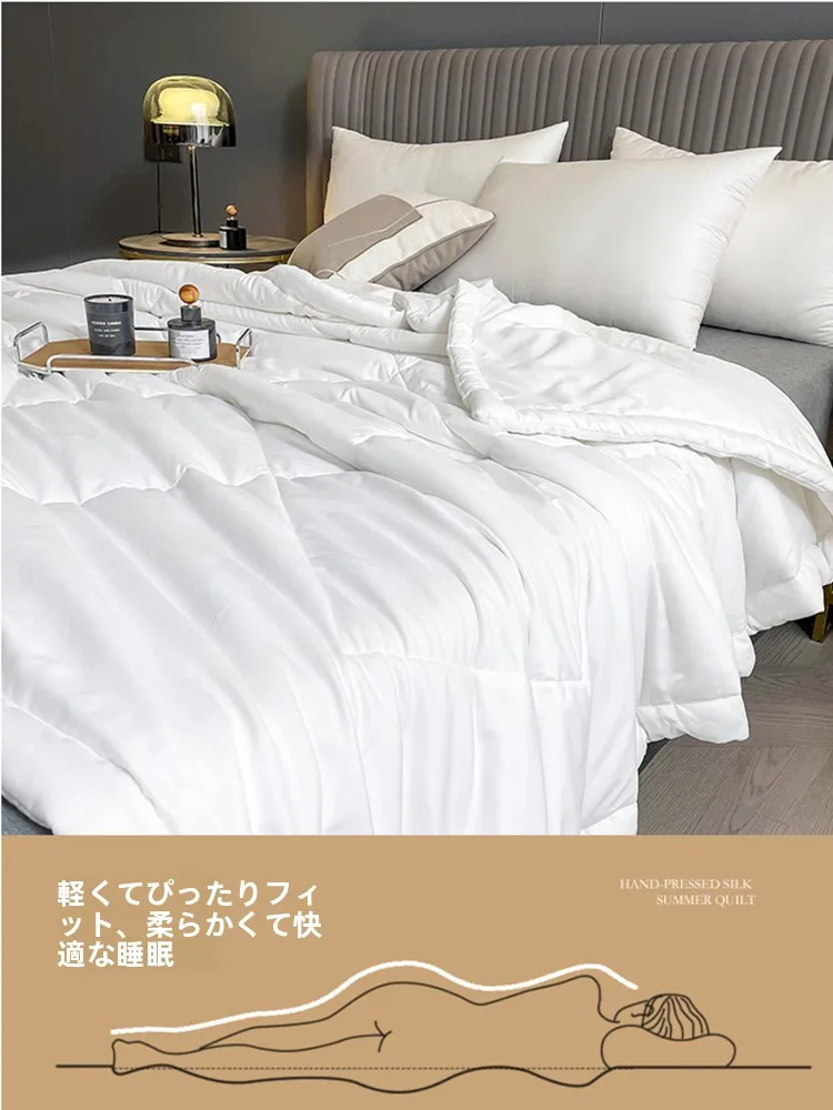 純粋な蚕糸ブランケット：シルク100％詰め物の夏用涼感被の実用性と特性