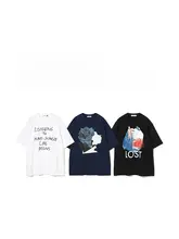 24 S/S UNDERCOVER ユニセックスオーバーサイズラウンドネックTシャツ【ヴィンテージ風・ウォッシュ加工・プリント】