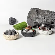 欧風デザインの火山石アロマプレート【手作り・インテリア装飾・高級感】