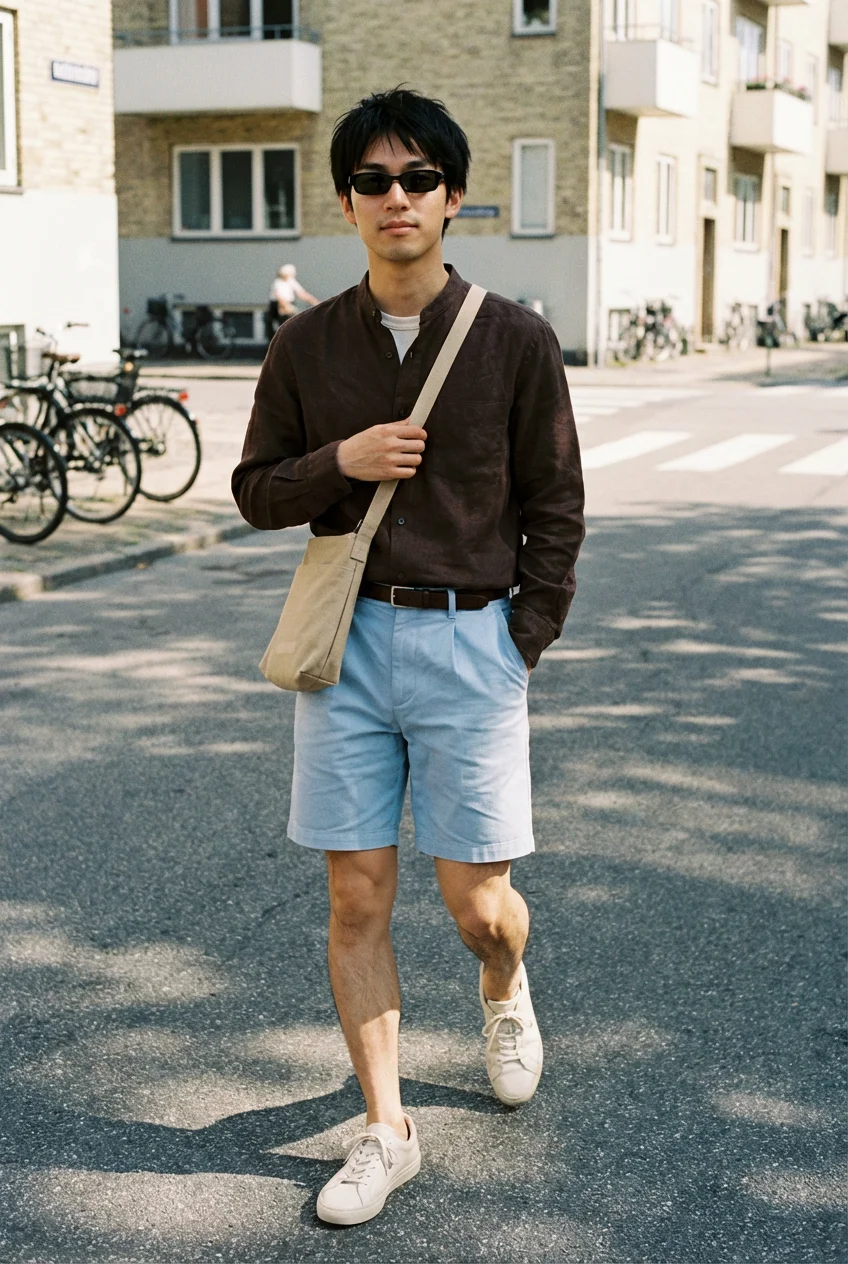 カーゴパンツ メンズ コーデ 完全ガイド　トップス・アウターのバランスと素材選 び