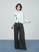 2点セット レディース ニットベスト プリーツスカート アーガイル柄 プレピートラッド ブルー 春 「ONEOFUUU」