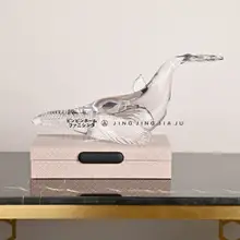 Jingjing 北欧ライトラグジュアリーハイエンドアートクジラ 装飾フィギュア