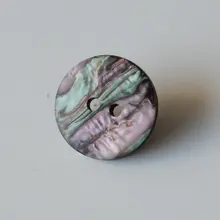 紫緑の流動纹理ボタン【黒地・１８mm】