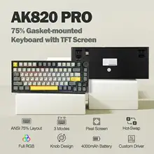 Bluetoothワイヤレスキーボード【75%ガスケットマウント・コンパクトデザイン・快適タイピング】