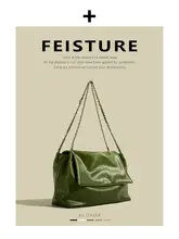 ショルダーバッグ レディース シルバー チェーン付き シンプル 上品「FEITURE」