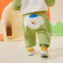ベビー ロングパンツ キッズ ボーイズ 抗菌加工 おむつ対応 ルーズフィット 春秋