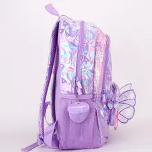 Smiggle 大容量 女子用バタフライデザインバックパック【軽量・小学生向け・文房具収納】