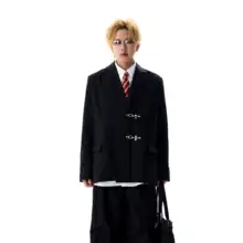 極上の柔らかさのパッド入りジャケット【メタルロック付き・カジュアルなデザイン・男性用】（セットアップ対応）