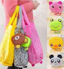 かわいい折りたたみ環境保護ショッピングバッグ【カートンデザイン・女性用・手提げ】
