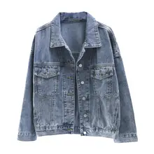 春向けのフィットデニムジャケット【レトロスタイル・カジュアル・女性用】