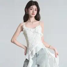 フレンチスタイルのレース切替えキャミソールワンピース【美しい背中・ノースリーブ】