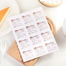 可愛らしいカートゥーンデザインのベーカリー用ラベル【冷蔵保存・手作りケーキ・スイーツ用・不干渉シール】