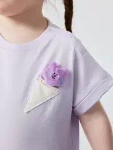 半袖Tシャツ キッズ ボーイズ ガールズ 綿100% 肌に優しい 立体モチーフ キュート 夏「ミニバラバラ」