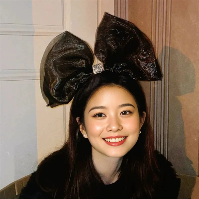 大きなリボン付きヘアバンド【ピンク・女の子用・誕生日パーティー・撮影小道具】