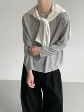 長袖Tシャツ メンズ クルーネック 白 ルーズフィット 防シワ加工 上質な肌触り カジュアル インナー 上品 おしゃれ