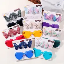 子供用 蝶々型ヘアクリップ【かわいいメガネアクセサリー】（セットアップ対応）