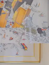 アートシルクスクリーン 若奈 壁画 自由島【リビング・ダイニング用・大判・現代風】