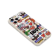 カートゥーンデザインの液状シリコン製全包囲スマートフォンケース【iPhone対応・多機種対応】